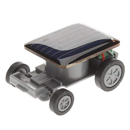 Legetøjsbil med solcellepanel