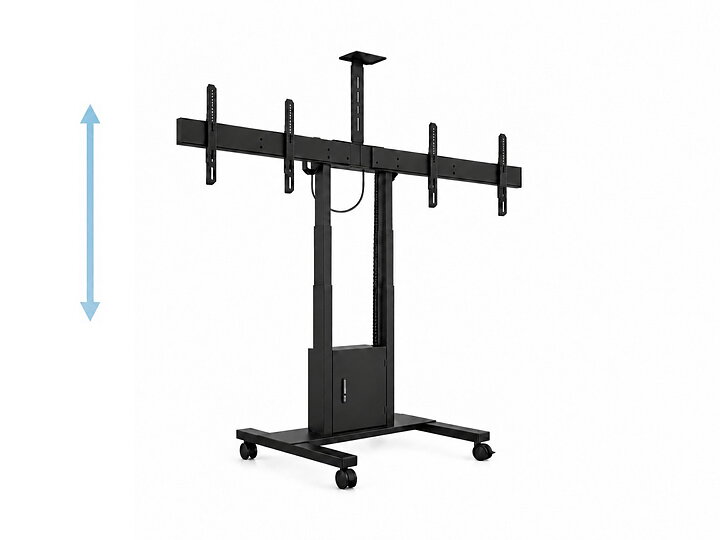 M Motorized Floorstand Dual Screen incl cabinet & camerashelf 120kg