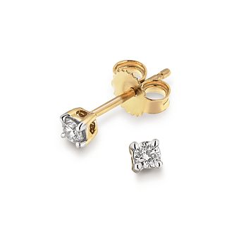 Diamant øreringe 0,10ct RG