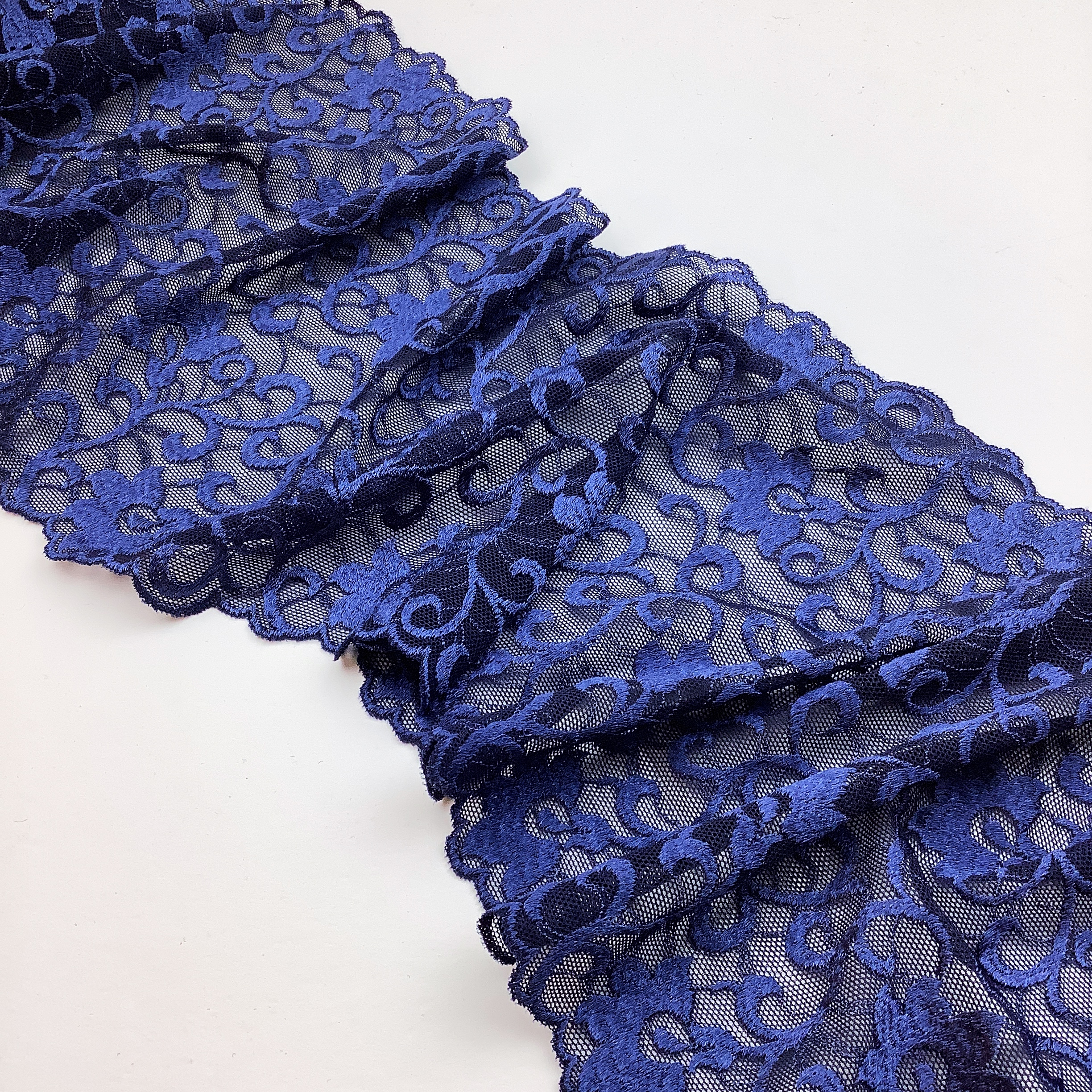 Stretch lace Navy 17,5cm - AM1549