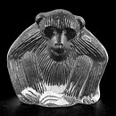 Lisa Larson (Royal Krona 1970s) Gorgeous Glass Ape 9 cm  [Sample Images]