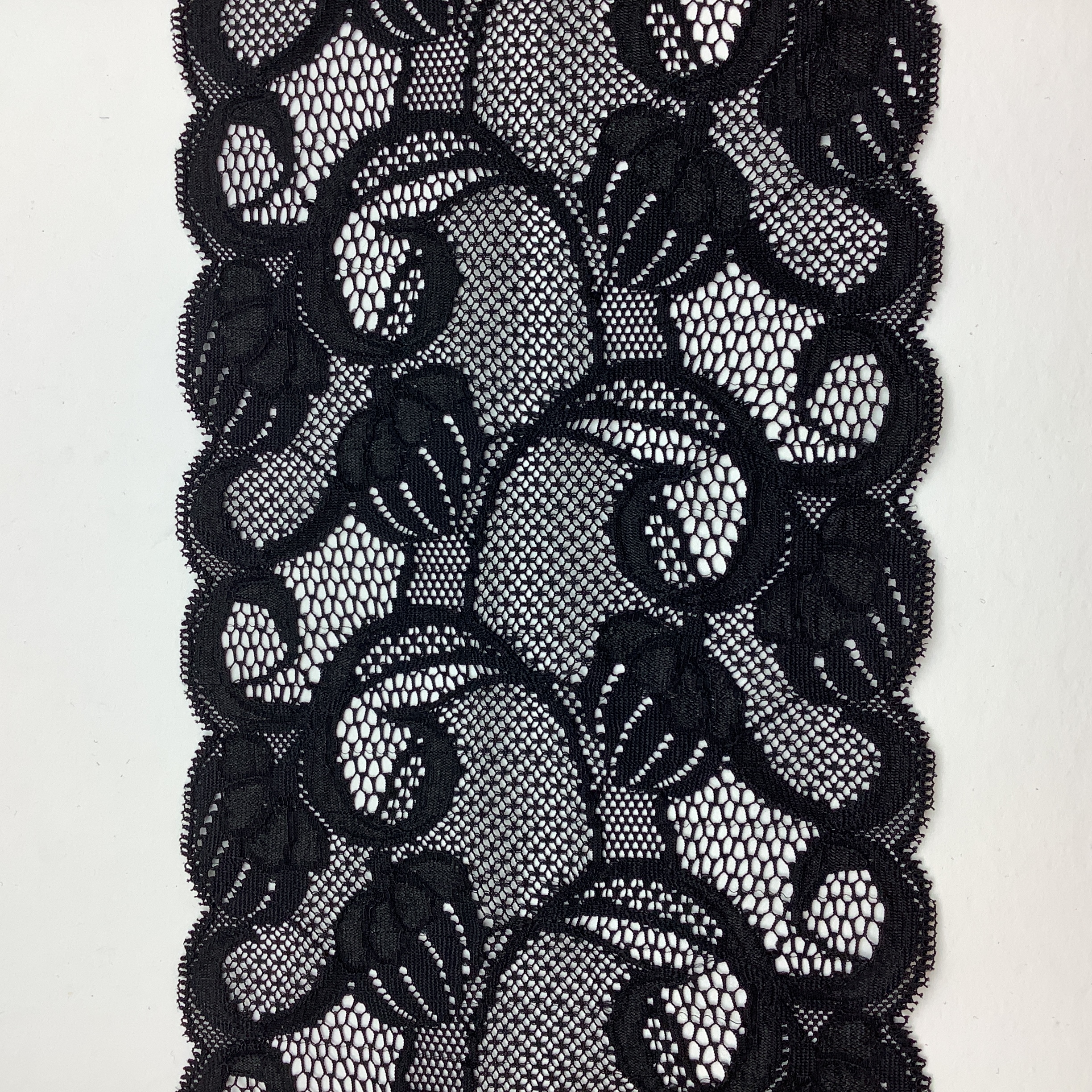 Stretch lace Black 14cm - AM1582