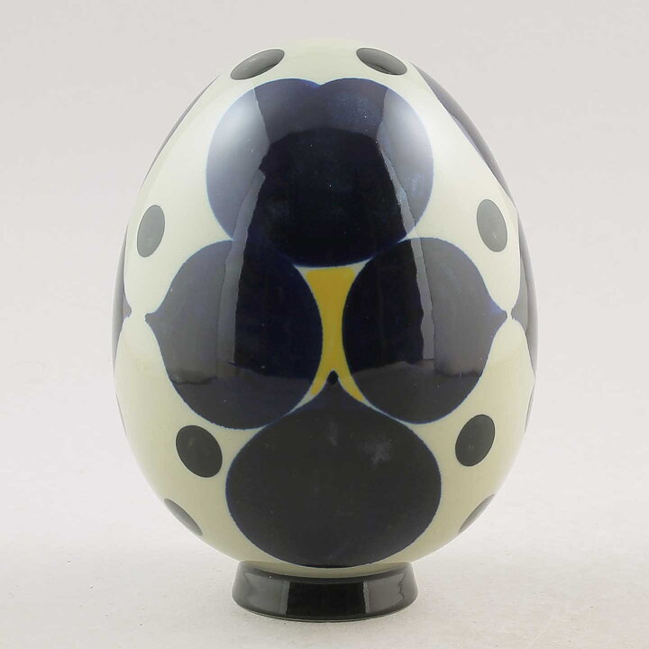 Sylvia Leuchovius (1960s) Blue Dotted Studio Egg 14 cm