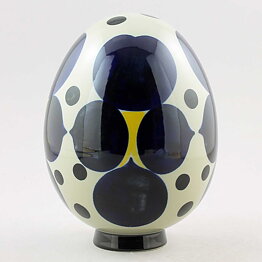 Sylvia Leuchovius (1960s) Blue Dotted Studio Egg 18 cm