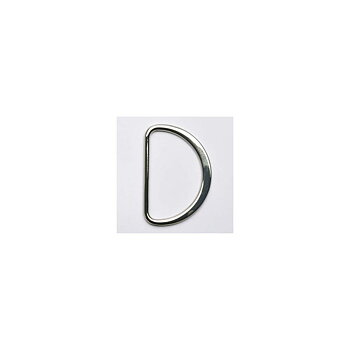 D-ring - Flat, tunn - silver (20 mm)