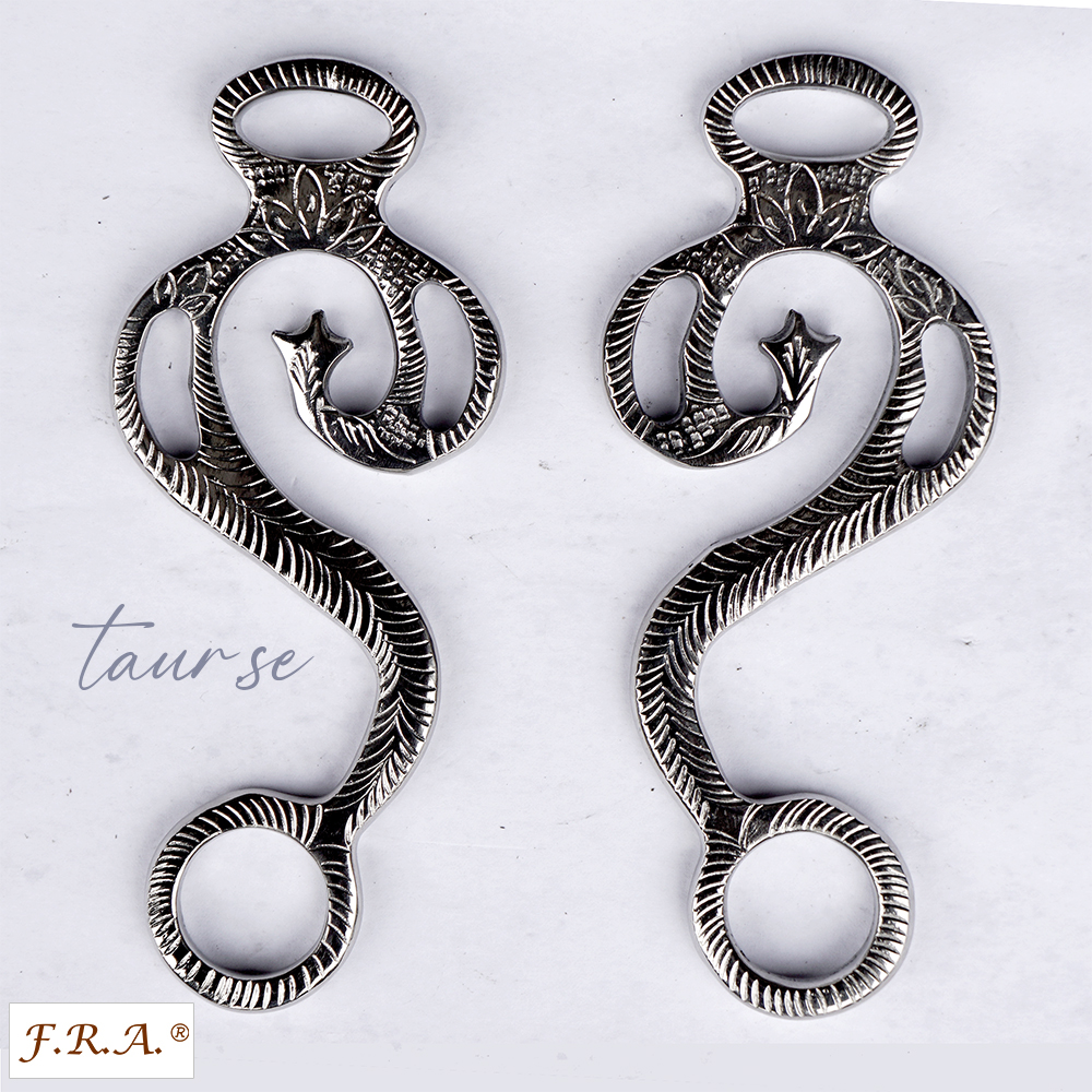 Hackamore shanks F.R.A® Barco, silver