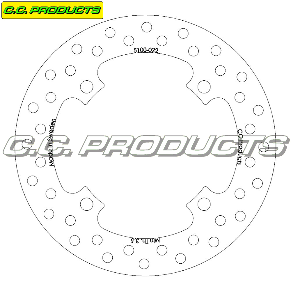 Brake Disc Rear Honda CR 500 89-01