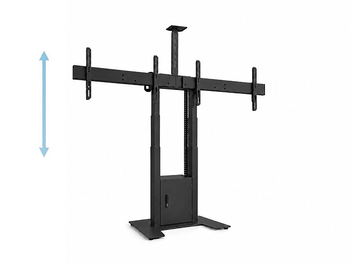 M Motorized Floorbase Dual Screen incl cabinet & cam-shelf 120kg