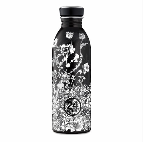 Bottle24 vandflaske Noir lavet af rustfrit stål