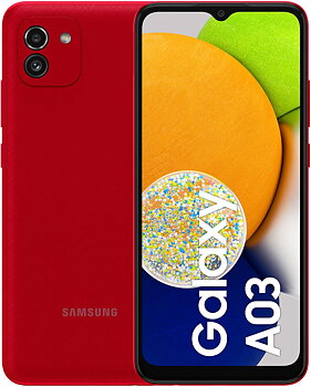 Samsung Galaxy A03 SM-A035G/DS Dual SIM 64GB - 1 År Garanti Begagnad - Röd