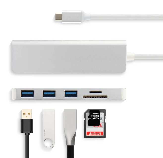 USB Type-C to 5-in-1 USB Hub & Card Reader - 3
