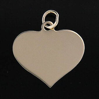 Diabetes hjerte 18k guld lille 19x16x0,3