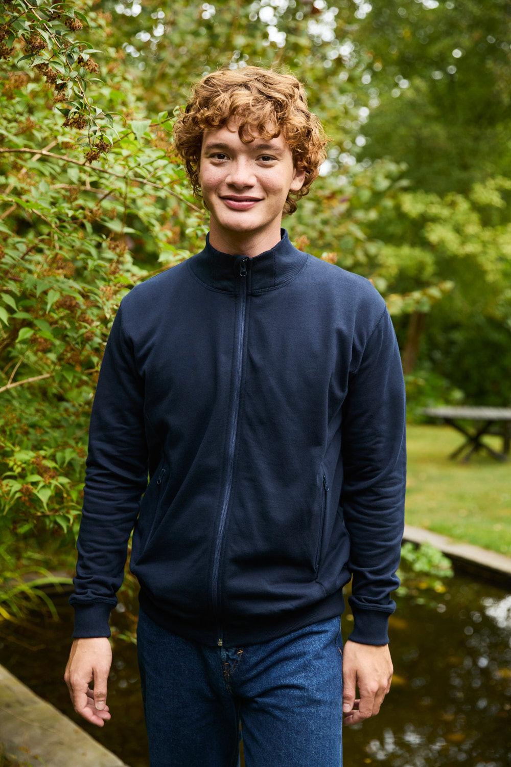 Sweatshirtjacka med hög krage - Unisex - Neutral - Fairtrade, EKO & GOTS - 4 olika färger
