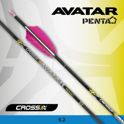 Kolfiberpil Cross-x Avatar Penta Med Kalkonfjädrar