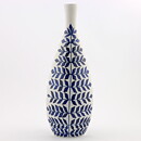 Karin Björquist (Indigo 1952) Baluster Vase with Blue Leaf Decor 32 cm
