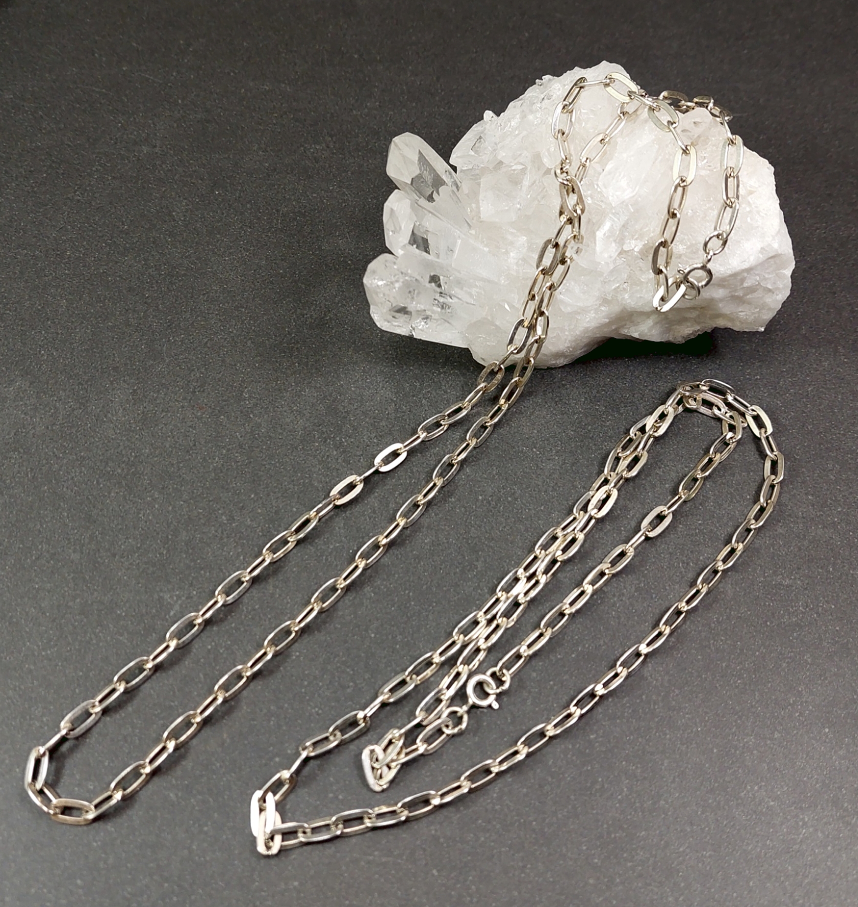 Platt Kabel Kedja i Sterling Silver  - 61cm