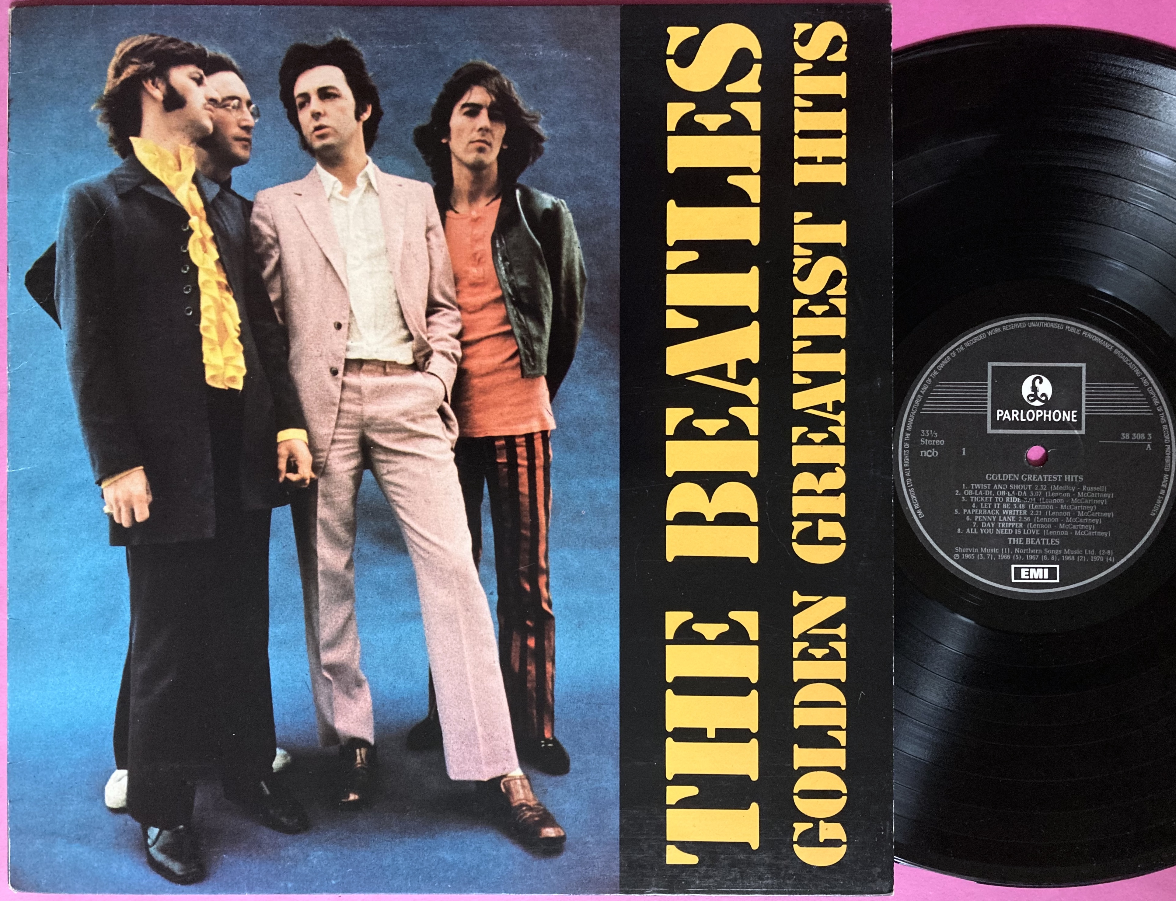 BEATLES - Golden Greatest Hits Swe ONLY KLUBB-utgåva LP 1979
