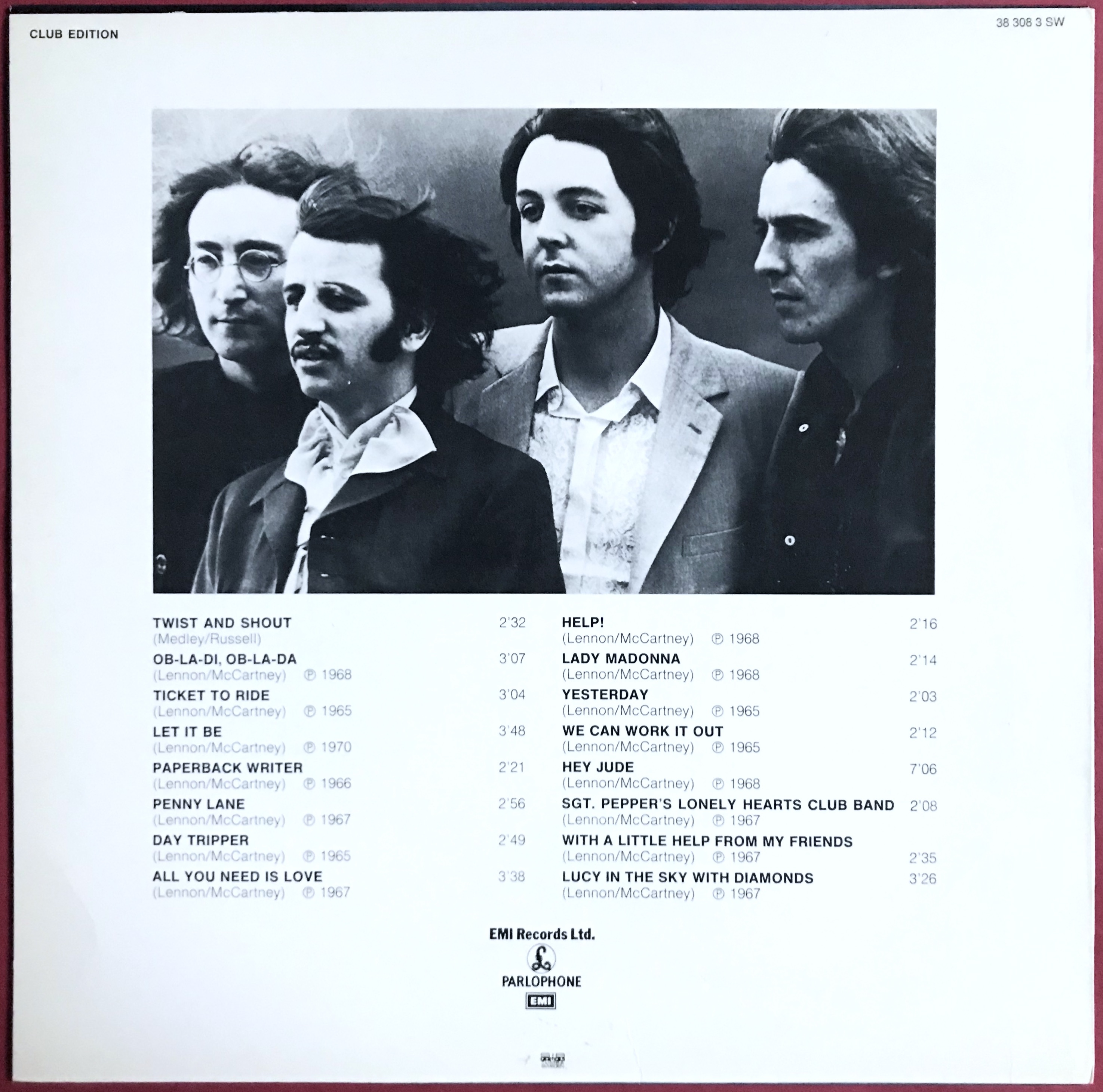 BEATLES - Golden Greatest Hits Swe ONLY KLUBB-utgåva LP 1979 - 2