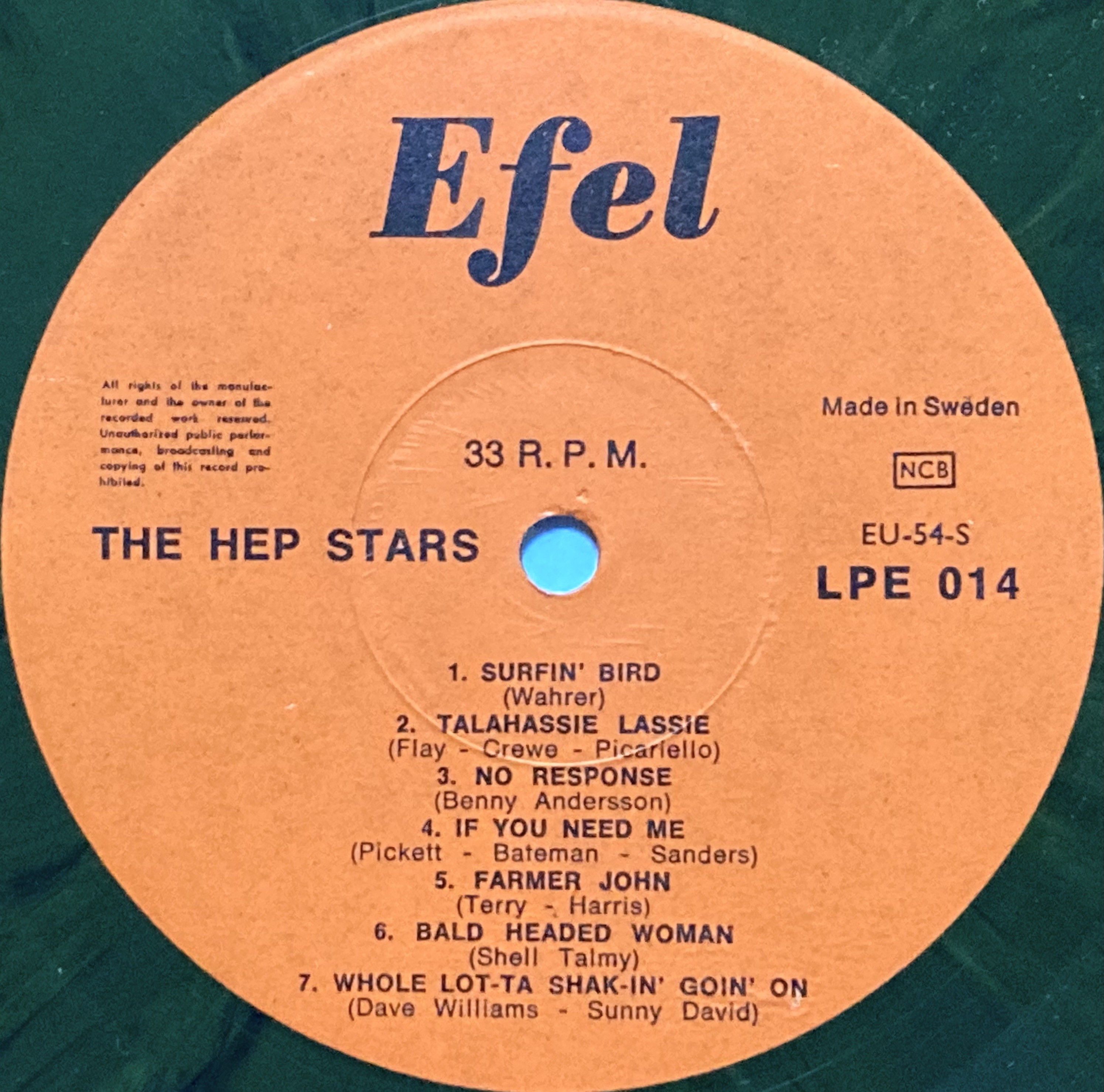 HEP STARS - On stage MARBLE vinyl Swe LP ca 1970 - 7