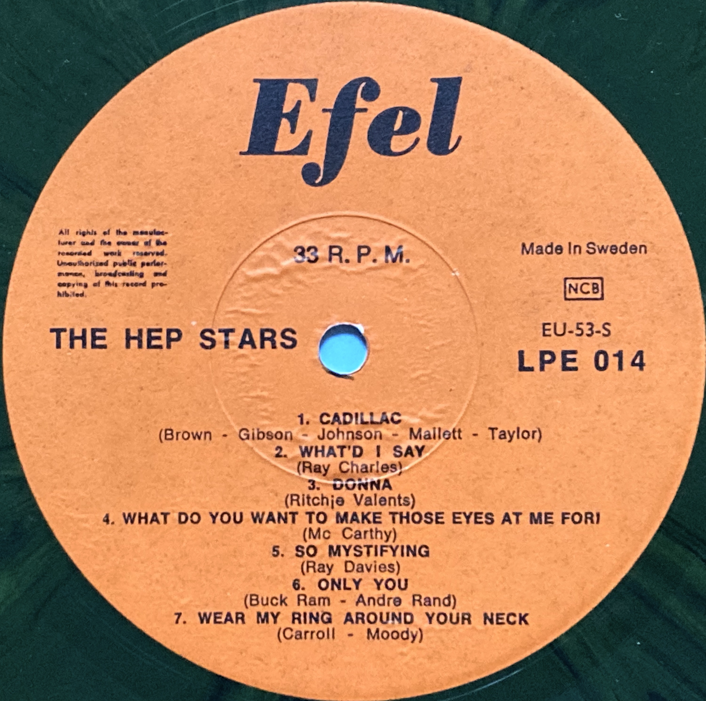 HEP STARS - On stage MARBLE vinyl Swe LP ca 1970 - 6