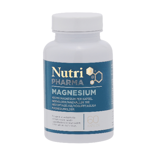 Magnesium NutriPHARMA 250 mg 60 kapslar lättupptaglig organisk bisglycinat oxid citrat