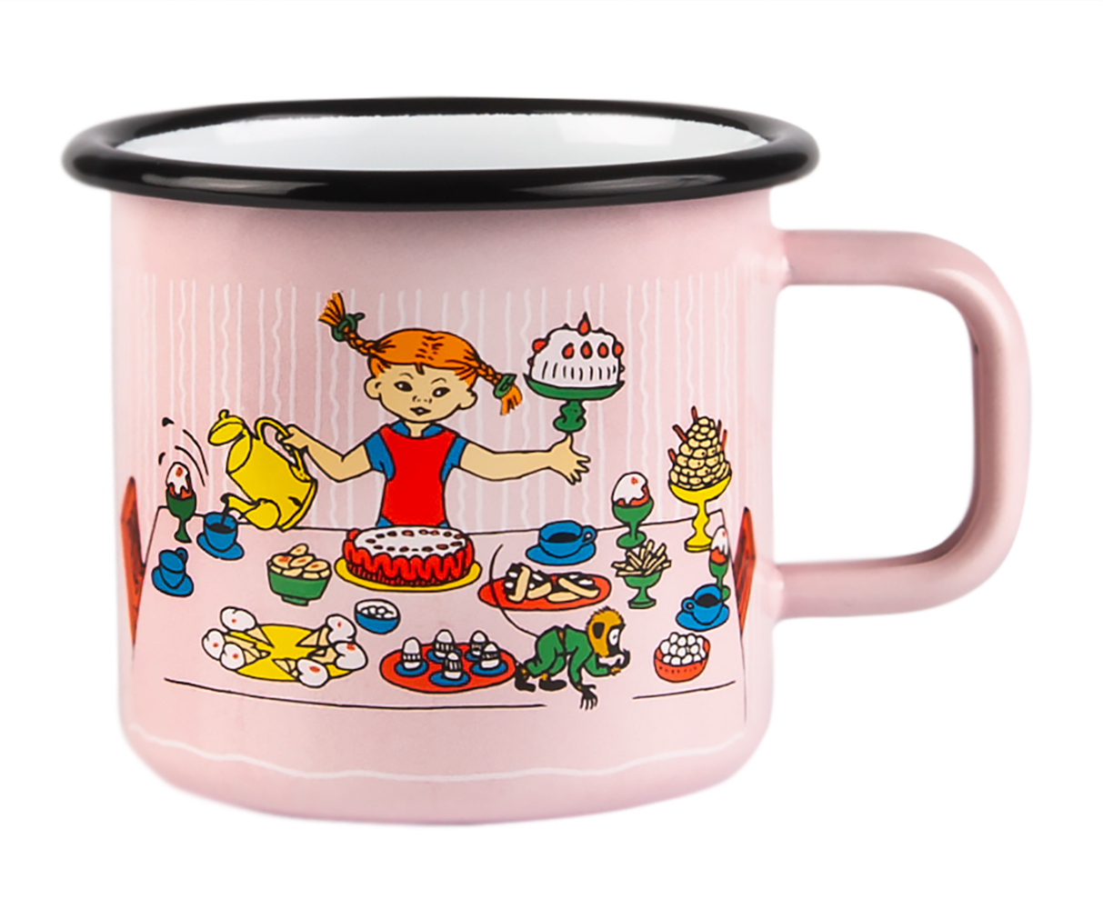 Pippi Långstrump Emaljmugg 3,7 dl - Födelsedag
