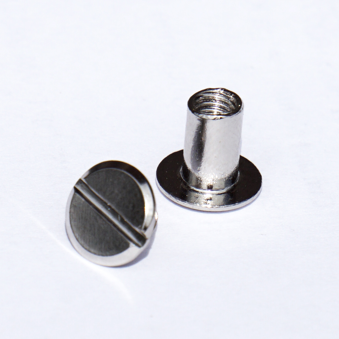 Chicagoskruv / skruvnit, 8 mm, silver