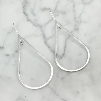 Silver earrings H2O polished silver