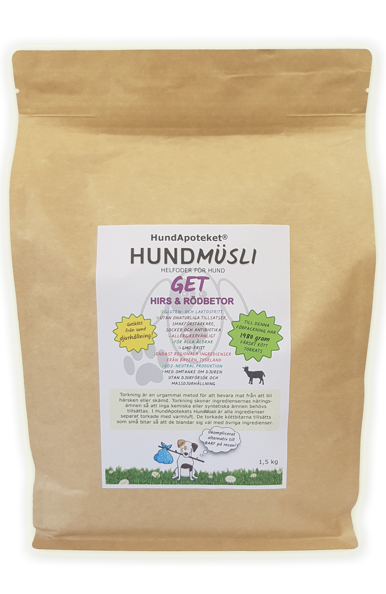 HundMüsli Get med Hirs & Rödbetor 1,5 kg