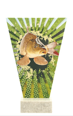 Fiskstatyett i glas
