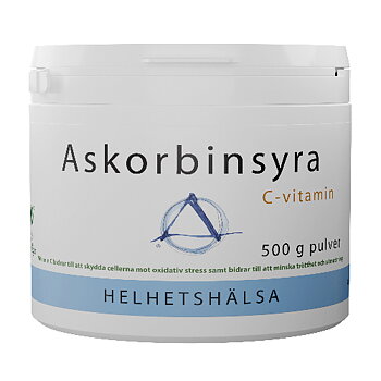 Askorbinsyra pulver av c-vitamin från Helhetshälsa i burk om 500 gram