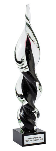 Glasskulptur Helix, inklusive gravyr - 2