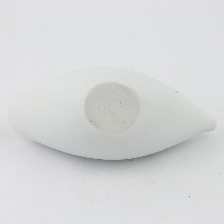 Stig Lindberg (Veckla 1950) Sculptural White Bowl with Decor 16 cm