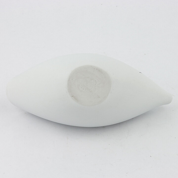 Stig Lindberg (Veckla 1950) Sculptural White Bowl with Decor 16 cm
