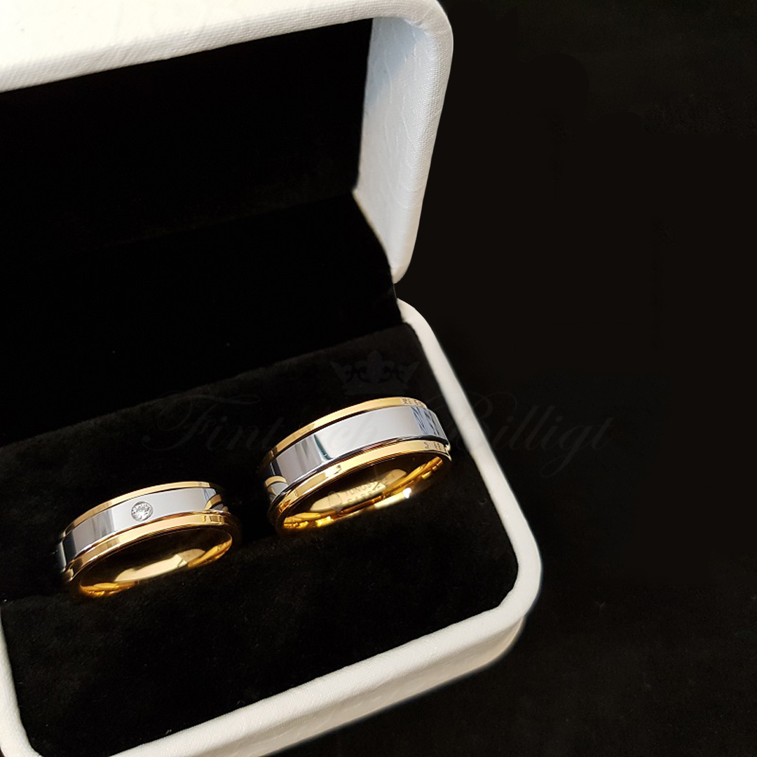 Ring - Impact Gold Square - 18K Gold Plated Tungsten Ring - 4