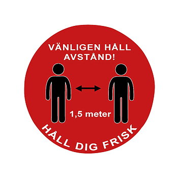 Golvdekaler Håll avstånd