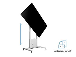 M Motorized Floorstand Flip 2 VESA 2/3/400 incl cabinet White