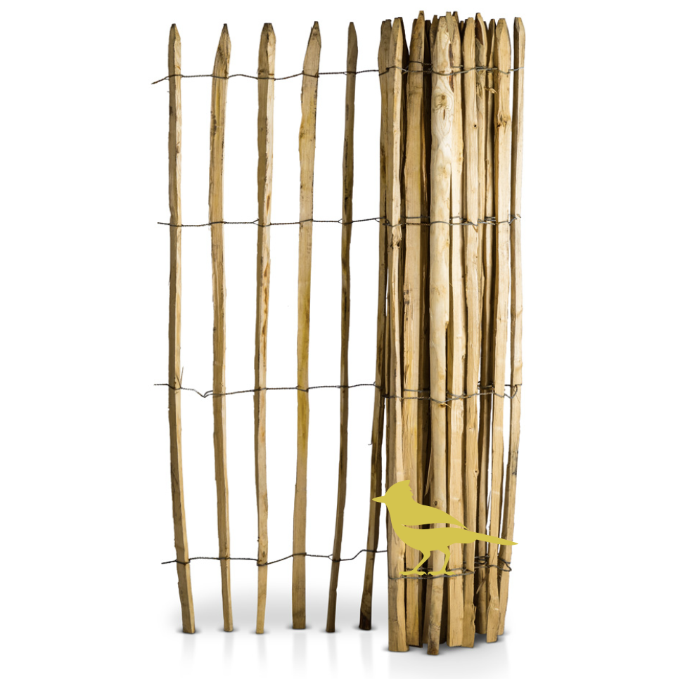 Kastanjestaket glest, höjd 175 cm längd 5 meter, franskt