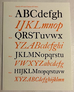 Vintage Typography : Caslon - Kort med kuvert