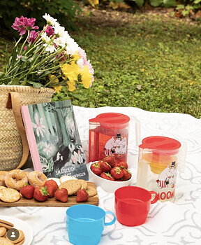 Moomin Picnic Pitcher with 4 Mugs 