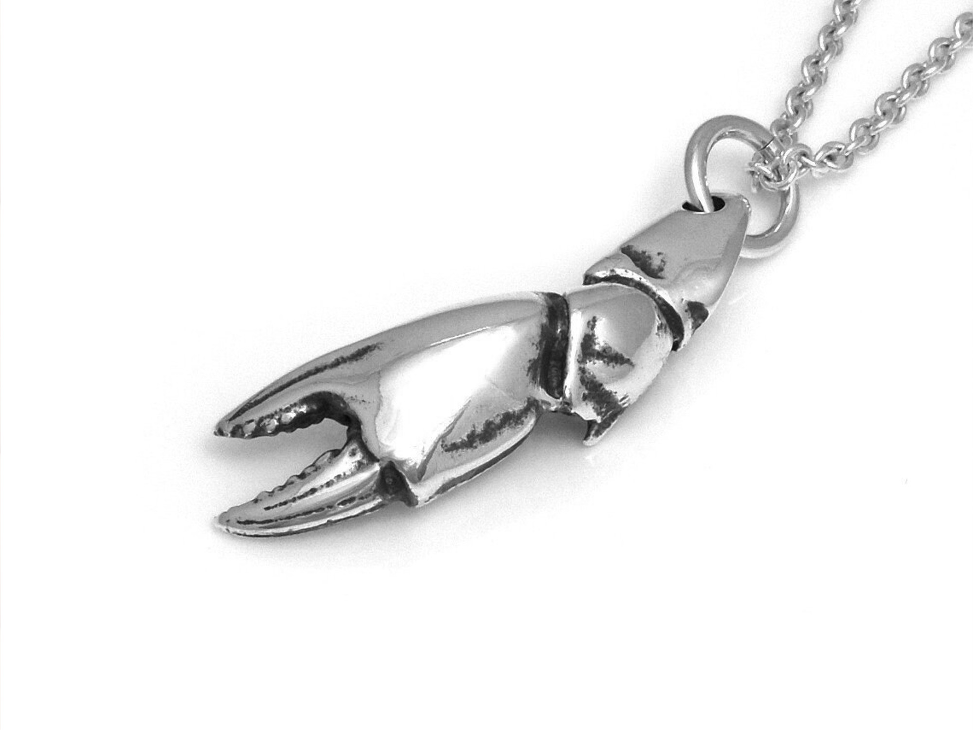 Krabbklo Halsband, Krabba Smycke i Silver - 2