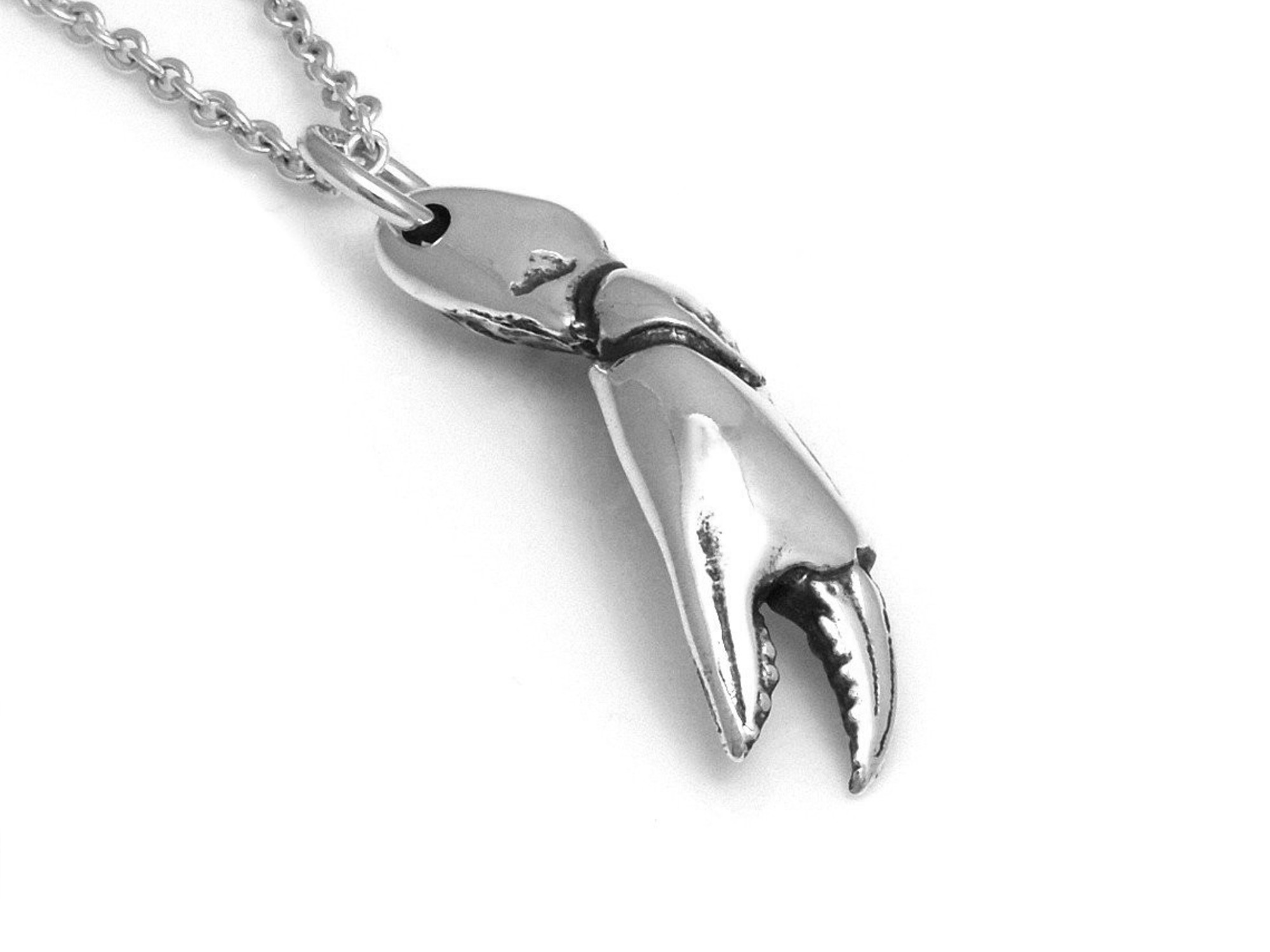 Krabbklo Halsband, Krabba Smycke i Silver