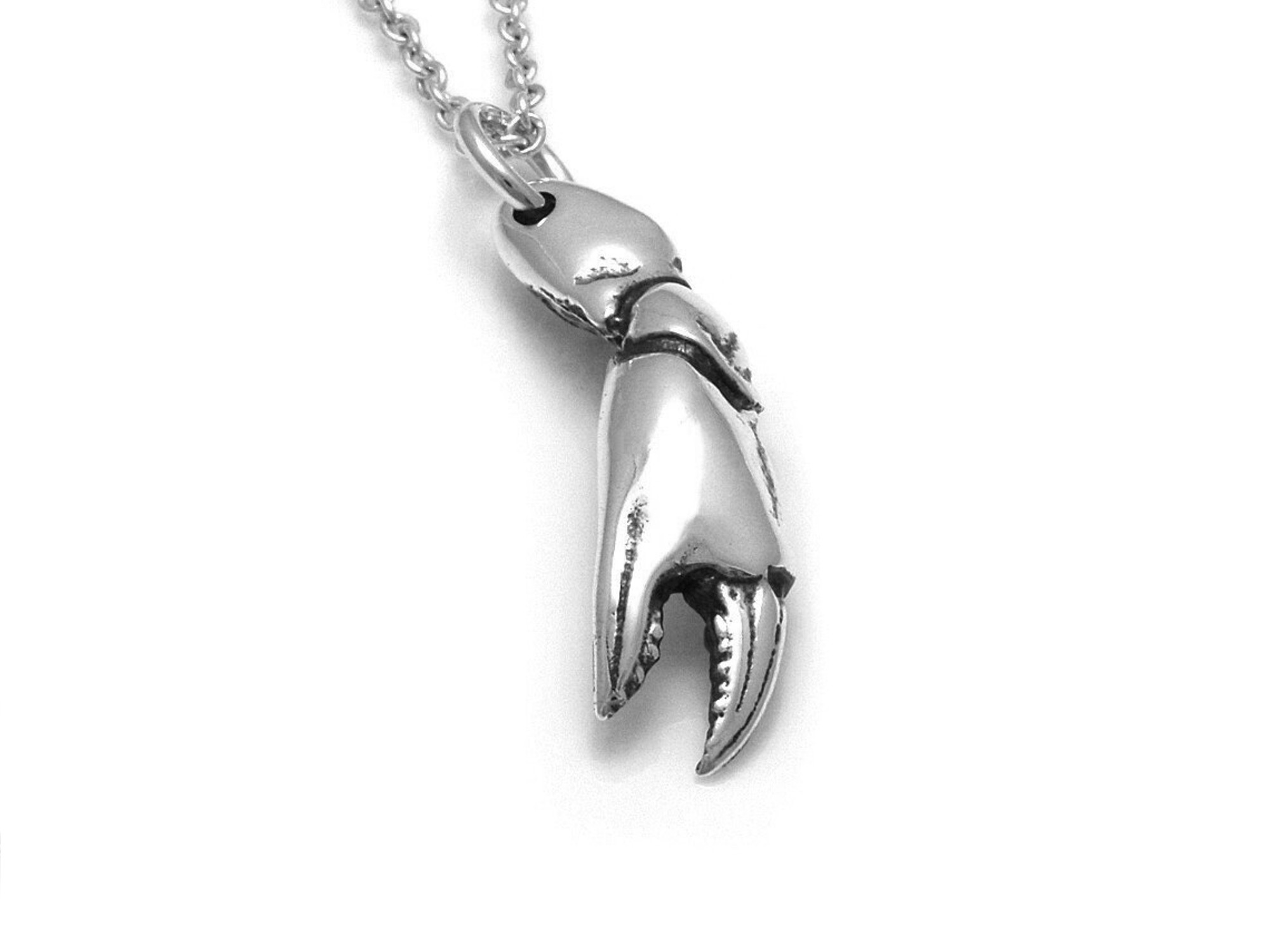 Krabbklo Halsband, Krabba Smycke i Silver - 4