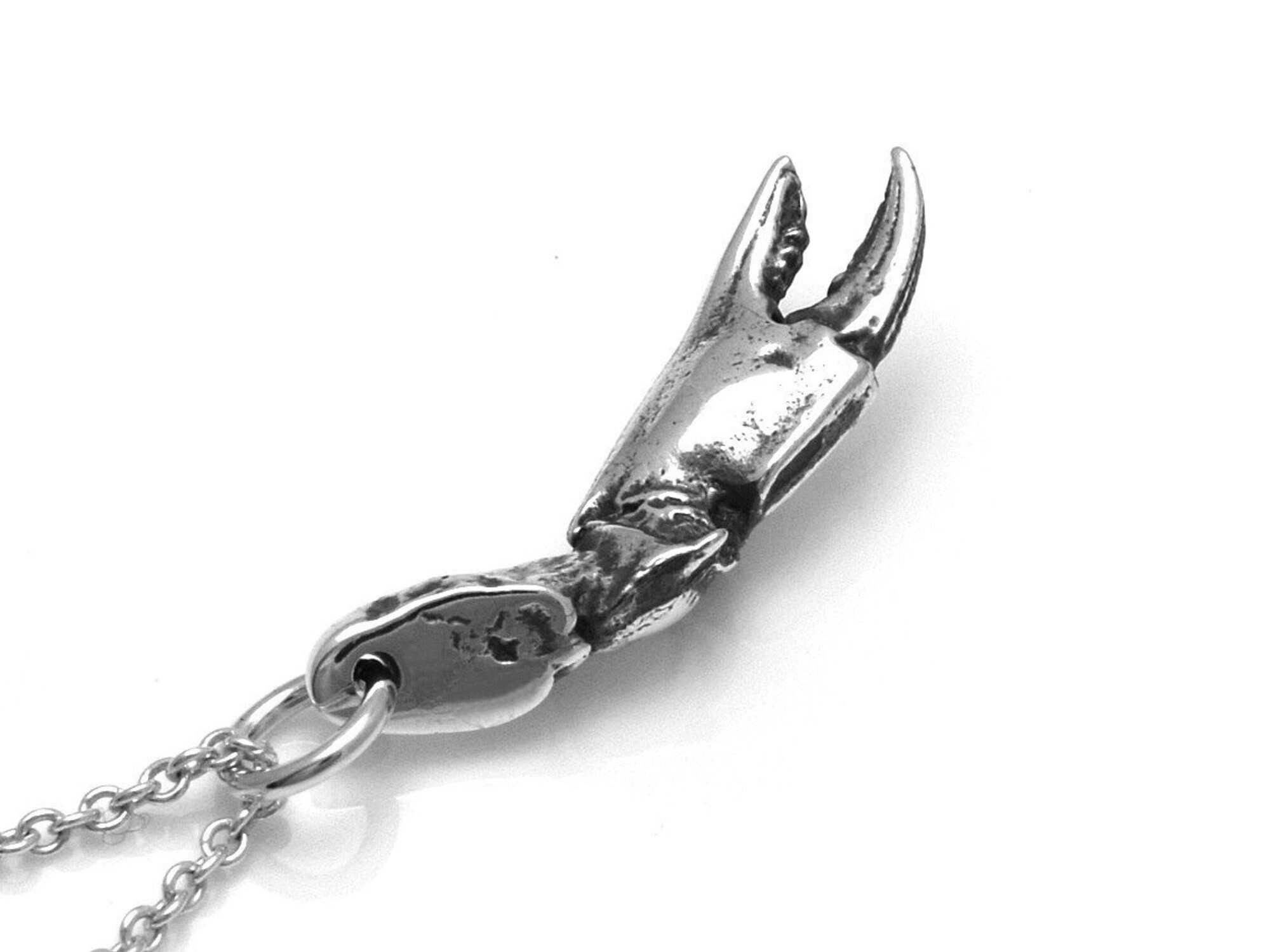 Krabbklo Halsband, Krabba Smycke i Silver - 3