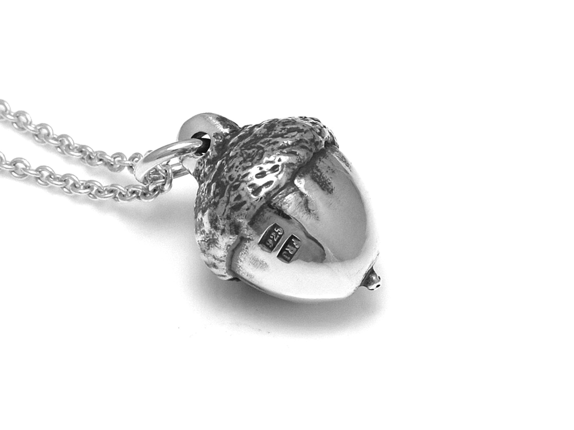 Ekollon Halsband, Natur Smycke i Silver - 4