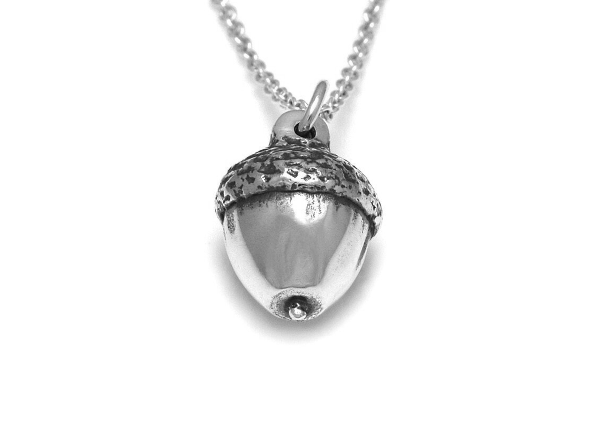 Ekollon Halsband, Natur Smycke i Silver - 2