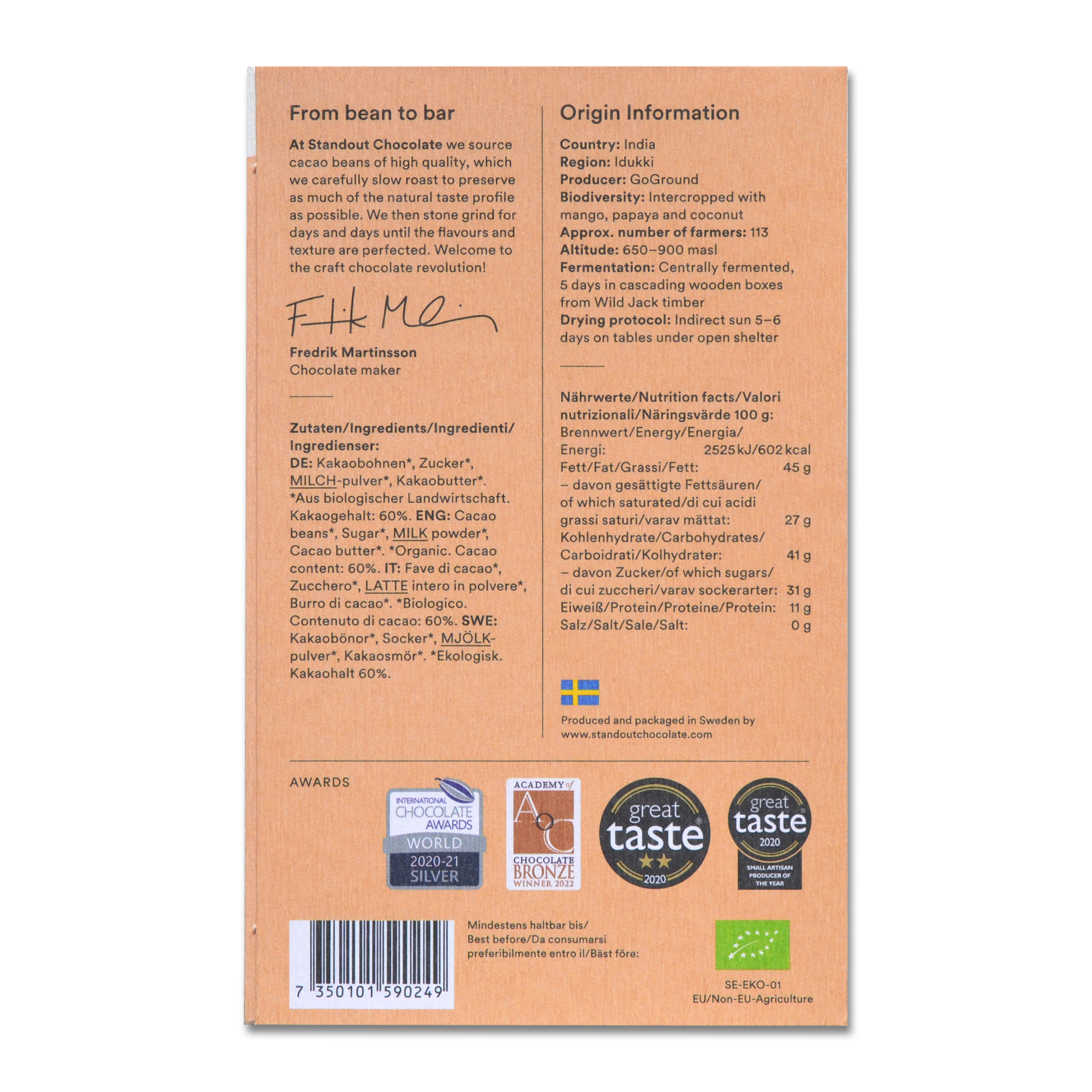 Dark Milk India Idukki 60% - 3