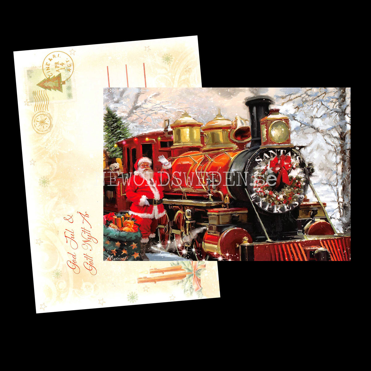 Tomte loket - Julkort A6 - 976 PA44 - 2