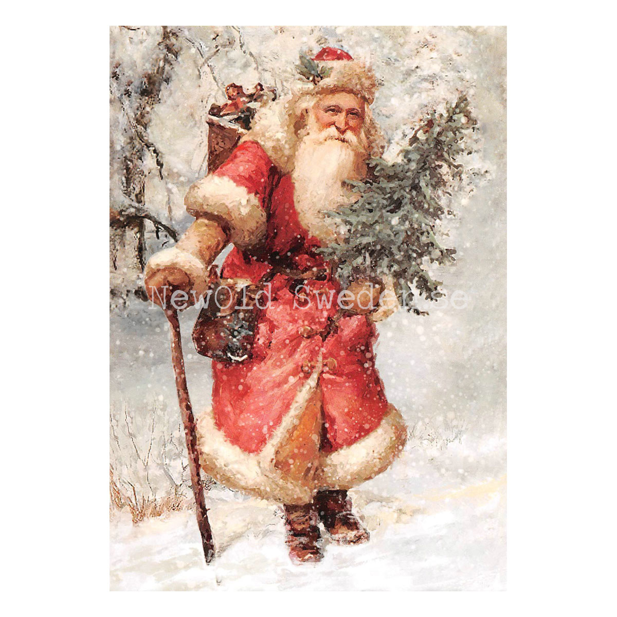 Tomtefar - God Jul & Gott Nytt År - Julkort A6 - 972 PA77 - 3
