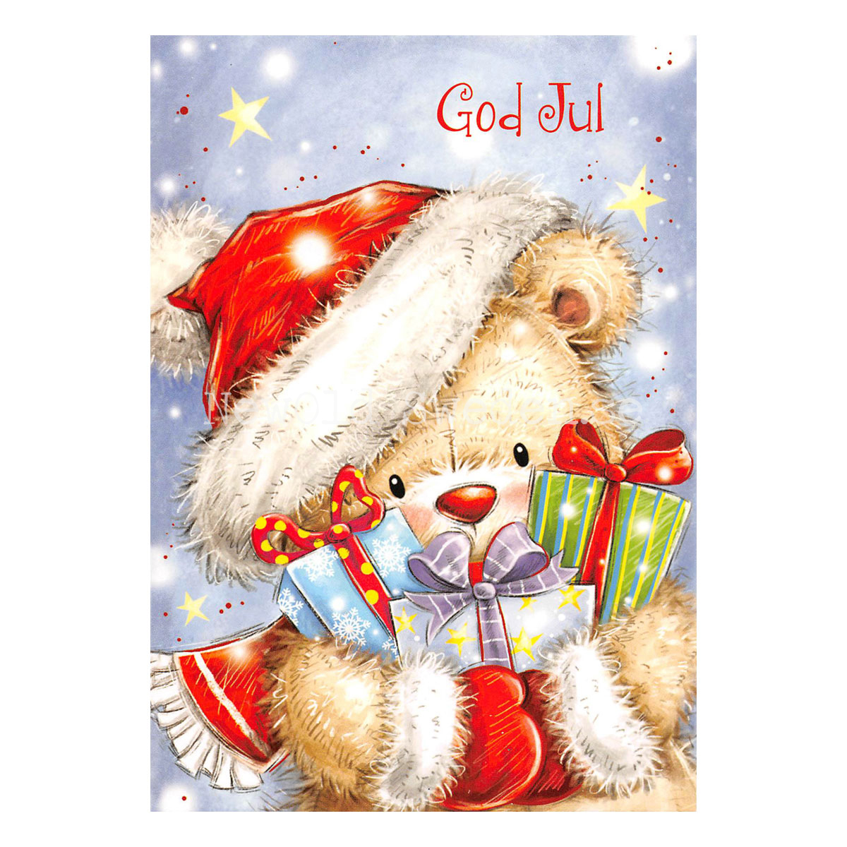 Jul-Nalle - God Jul - Julkort A6 - 976 PA77 - 3